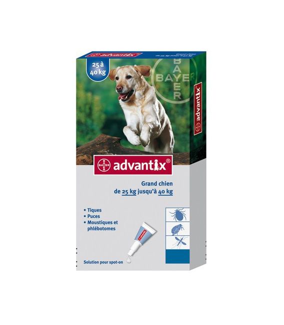 Advantix Grand Chien Spot On 25-40 Kg 4 pipettes