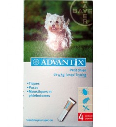 Advantix Petit Chien Spot On 4-10 Kg 4 pipettes