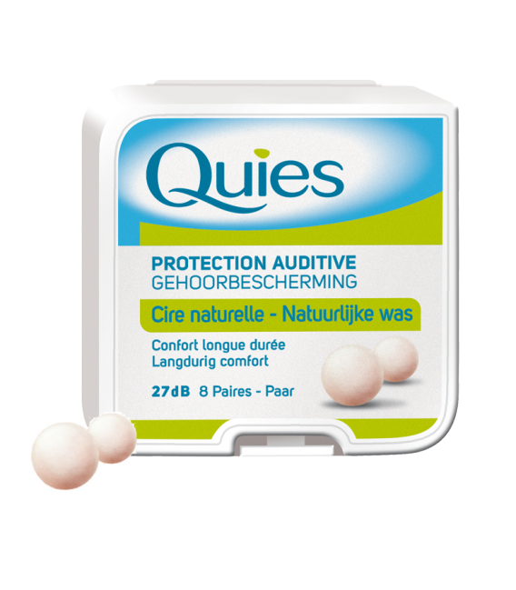 Quies Boules Cire Naturelle Protections Auditives 8 Paires