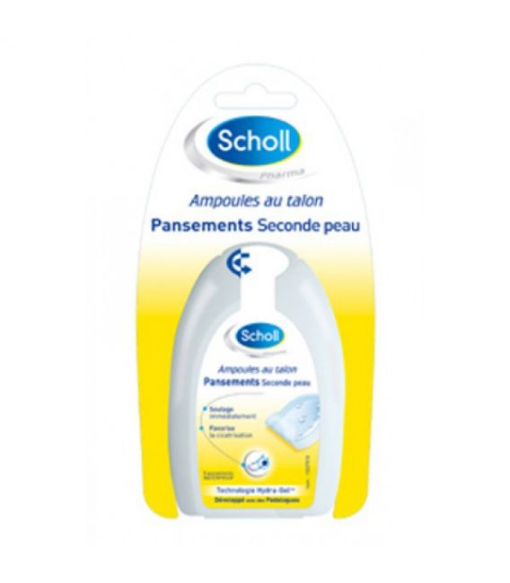 Scholl Pansements Seconde Peau Ampoules au Talon 5 pansements