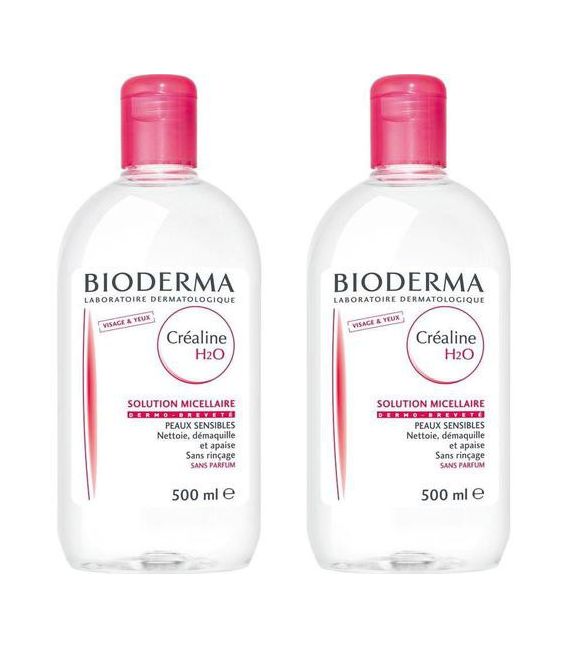 Bioderma Créaline H2O Sans Parfum 500ml Lot de 2, Bioderma