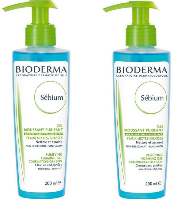 Bioderma Sébium Gel Moussant 200ml Lot de 2