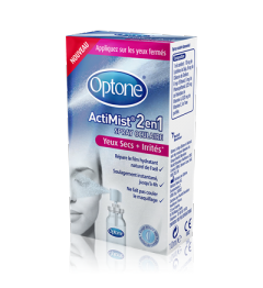 Optone Spray Actimist 2 en 1 Yeux Secs et Irrités 10Ml