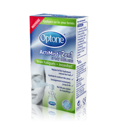 Optone Spray Actimist 2 en 1 Yeux Fatigués et Inconfort 10Ml