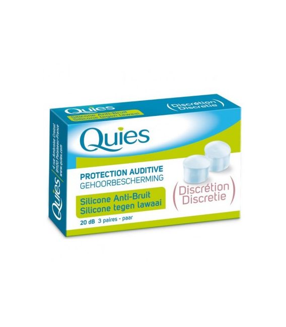 Quies Protection Auditive en Silicone Discrétion 3 Paires