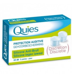 Quies Protection Auditive en Silicone Discrétion 3 Paires