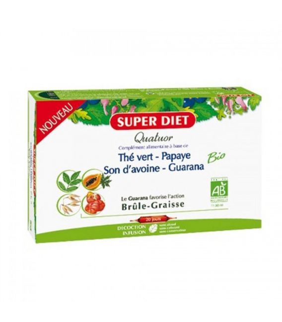 Superdiet Solution Buvable Quatuor Brule Graisse 20 Ampoules