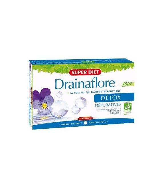 Superdiet Solution Buvable Drainaflore 30 Ampoules