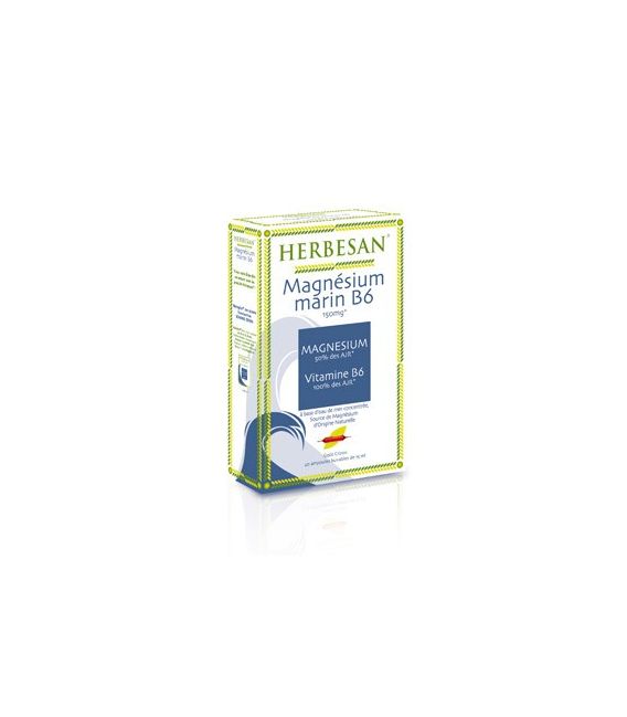 Herbesan Magnésium Marin Vitamine B6 20 Ampoules de 15Ml