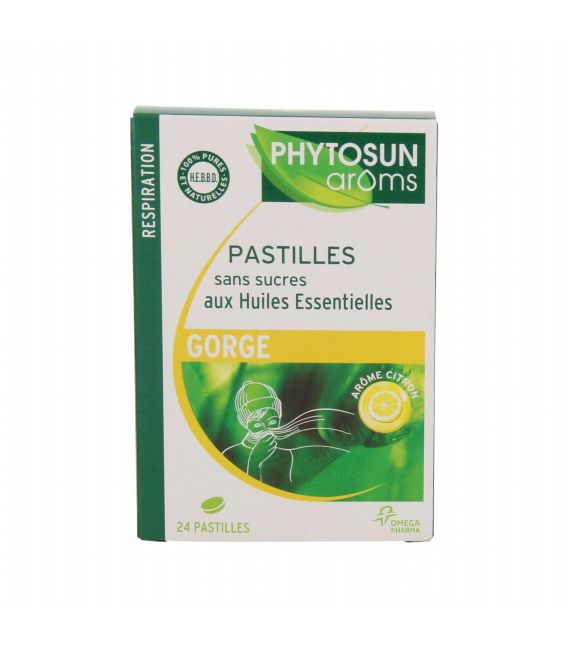 Phytosun Aroms Pastilles Sans Sucre Citron Boite de 24