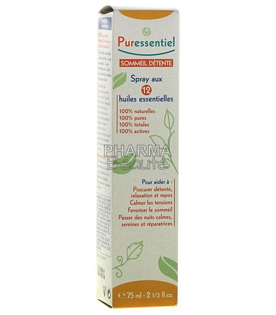 Puressentiel Sommeil Détente Spray aux 12 Huiles Essentielles