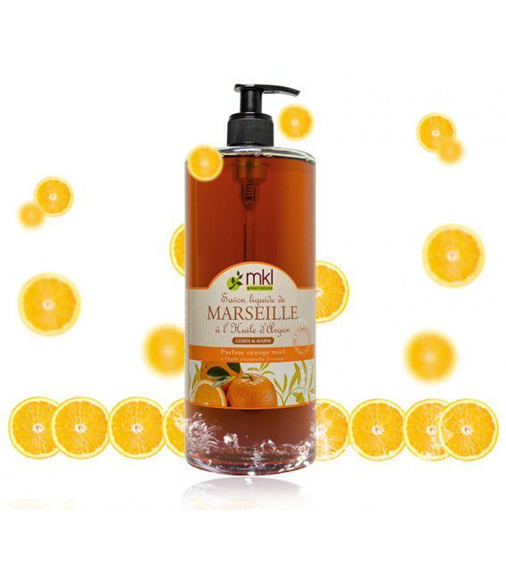 MKL Savon Liquide de Marseille Orange Miel 1 Litre