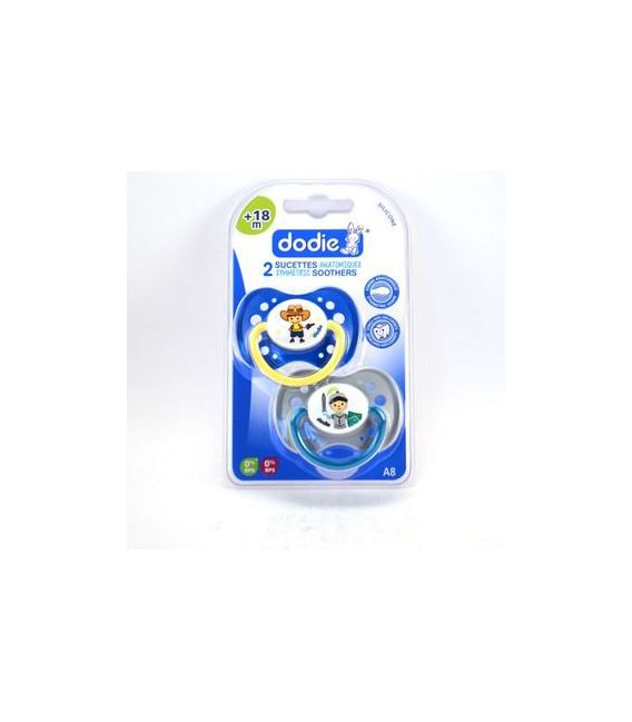 Dodie Sucette Anatomique Silicone +18 Mois Duo Garçon A8