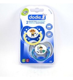 Dodie Sucette Anatomique Silicone +18 Mois Duo Garçon A8