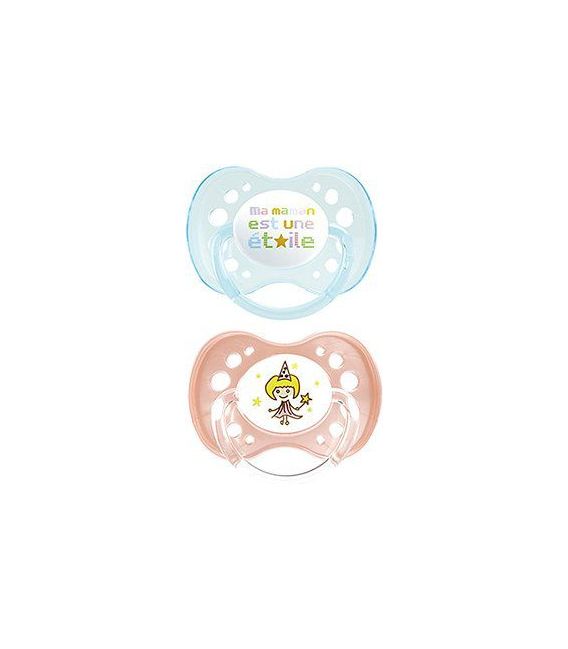 Dodie Sucette Physiologique Silicone Duo Fille +18 Mois P51