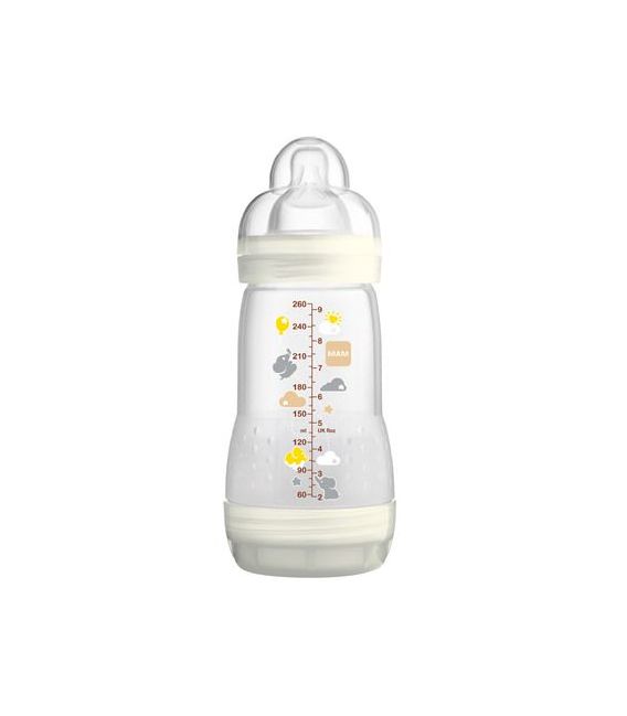 MAM Biberon Transparent Système Anti-Colique Tétine Débit 2 260 Ml